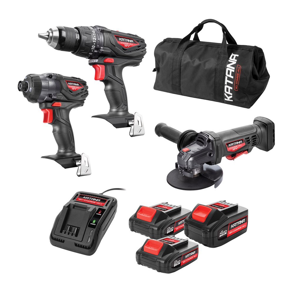 Drill, Impact Driver & Grinder Combo Kit